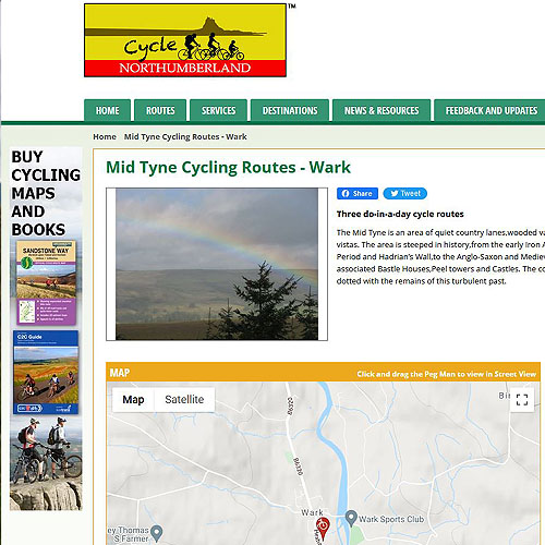 Cycle Northumberland Website